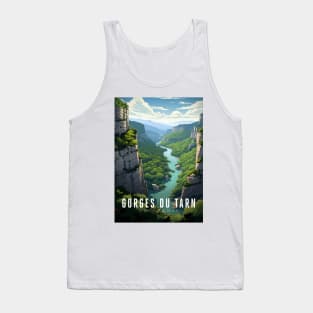 Affiche Gorges du Tarn - France - illustration Tank Top